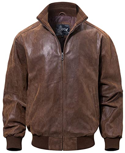 Men's Genuine Leather Bomber Casual Jacket