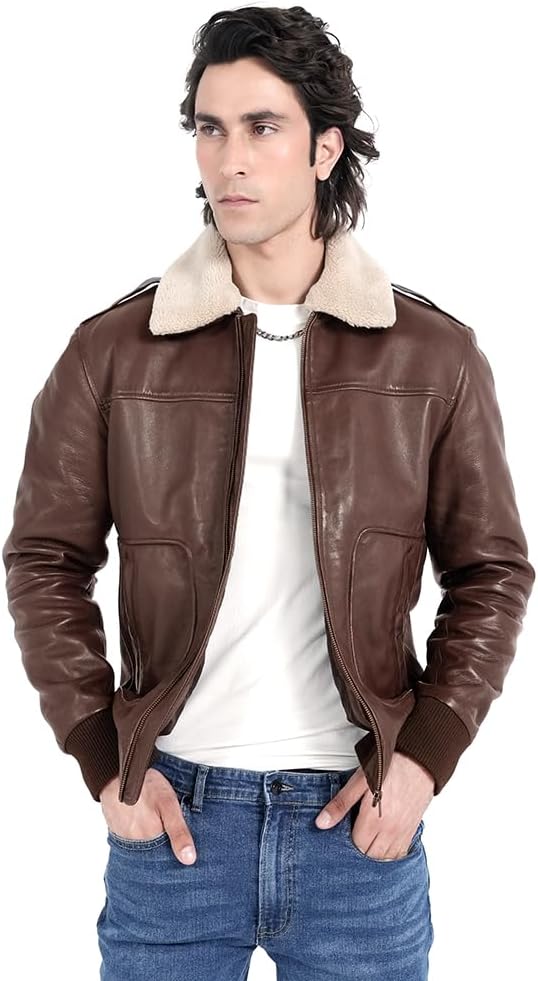 Mens leather jacket Genuine Lambskin