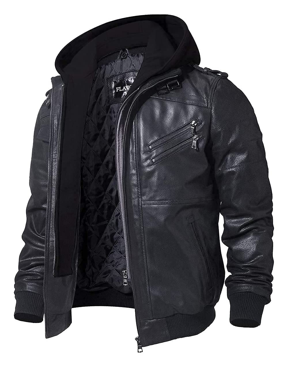 Men Brown Genuine Leather Motorcycle Jacket