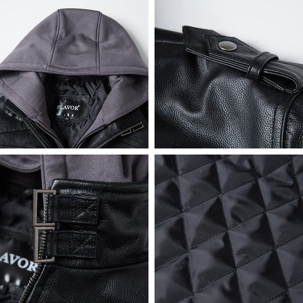 Men Brown Genuine Leather Motorcycle Jacket