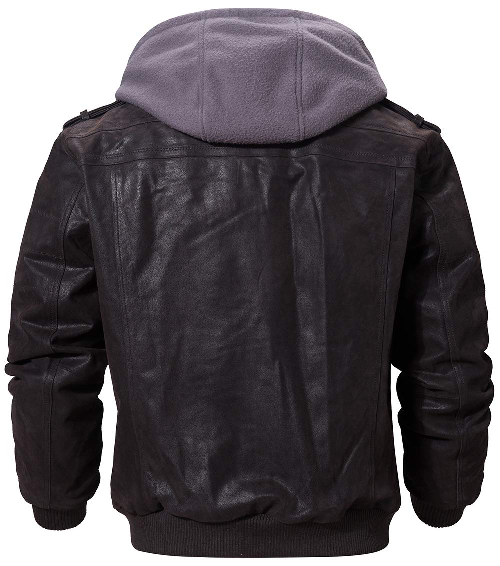 Men Brown Genuine Leather Motorcycle Jacket