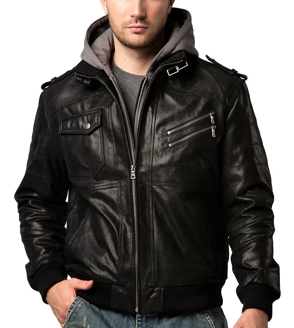 Men Brown Genuine Leather Motorcycle Jacket
