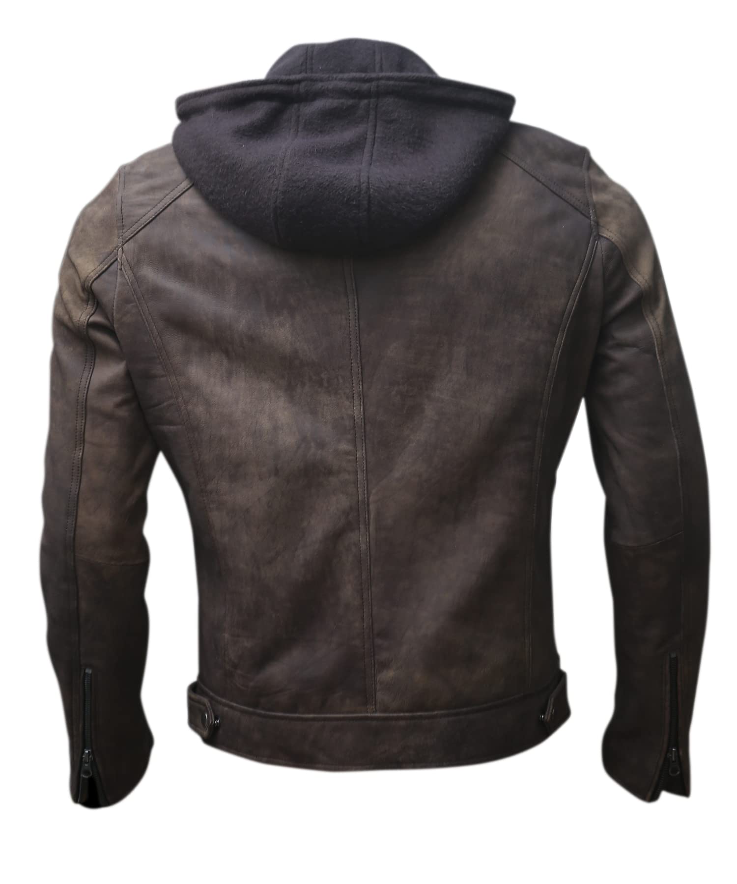 Men’s Genuine Lambskin Motorcycle Leather Jacket Black