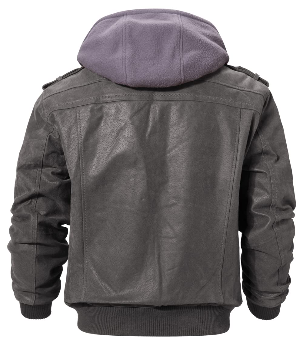 Men Brown Genuine Leather Motorcycle Jacket