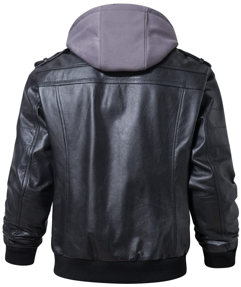 Men Brown Genuine Leather Motorcycle Jacket