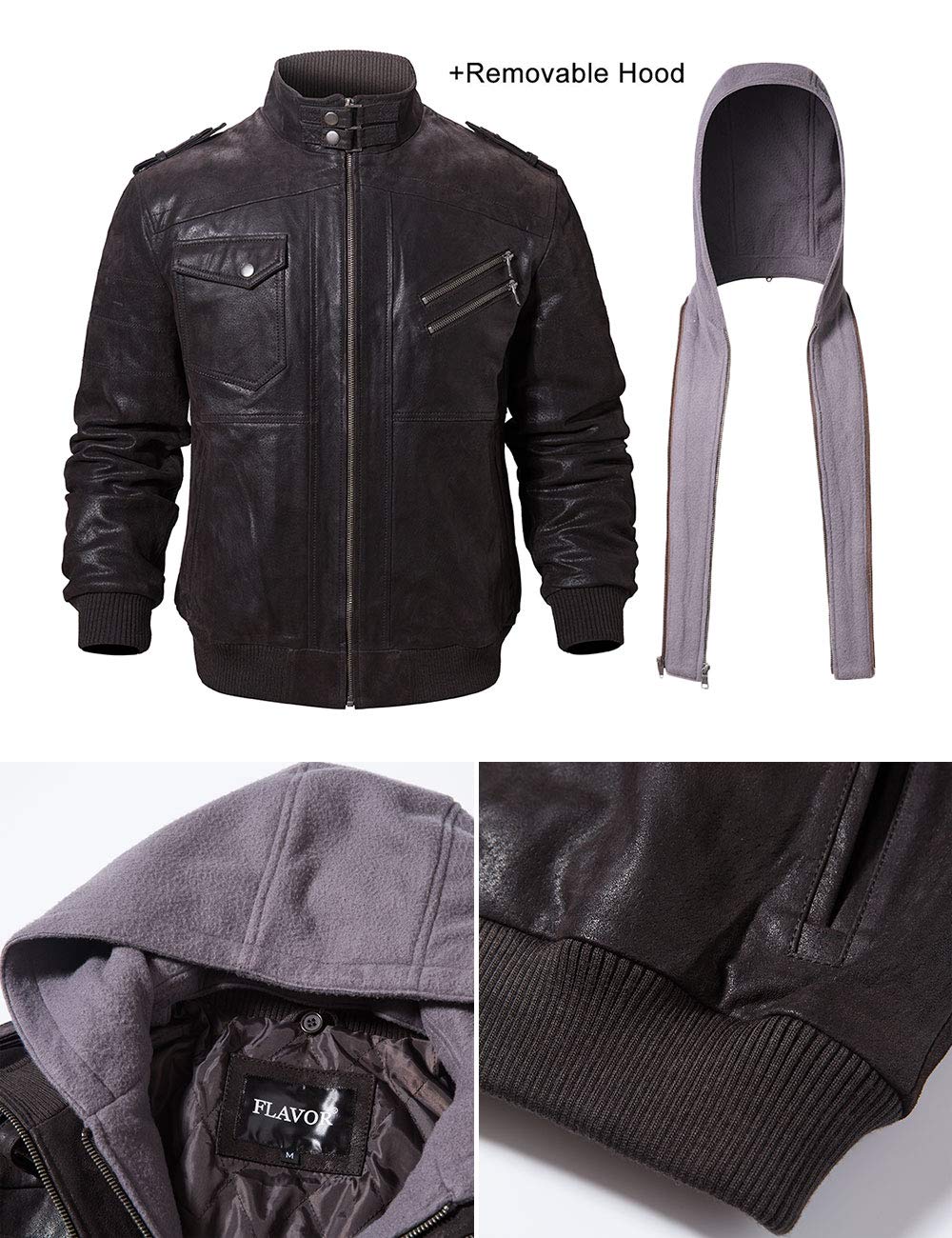 Men Brown Genuine Leather Motorcycle Jacket