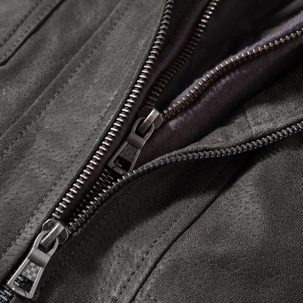 Men Brown Genuine Leather Motorcycle Jacket