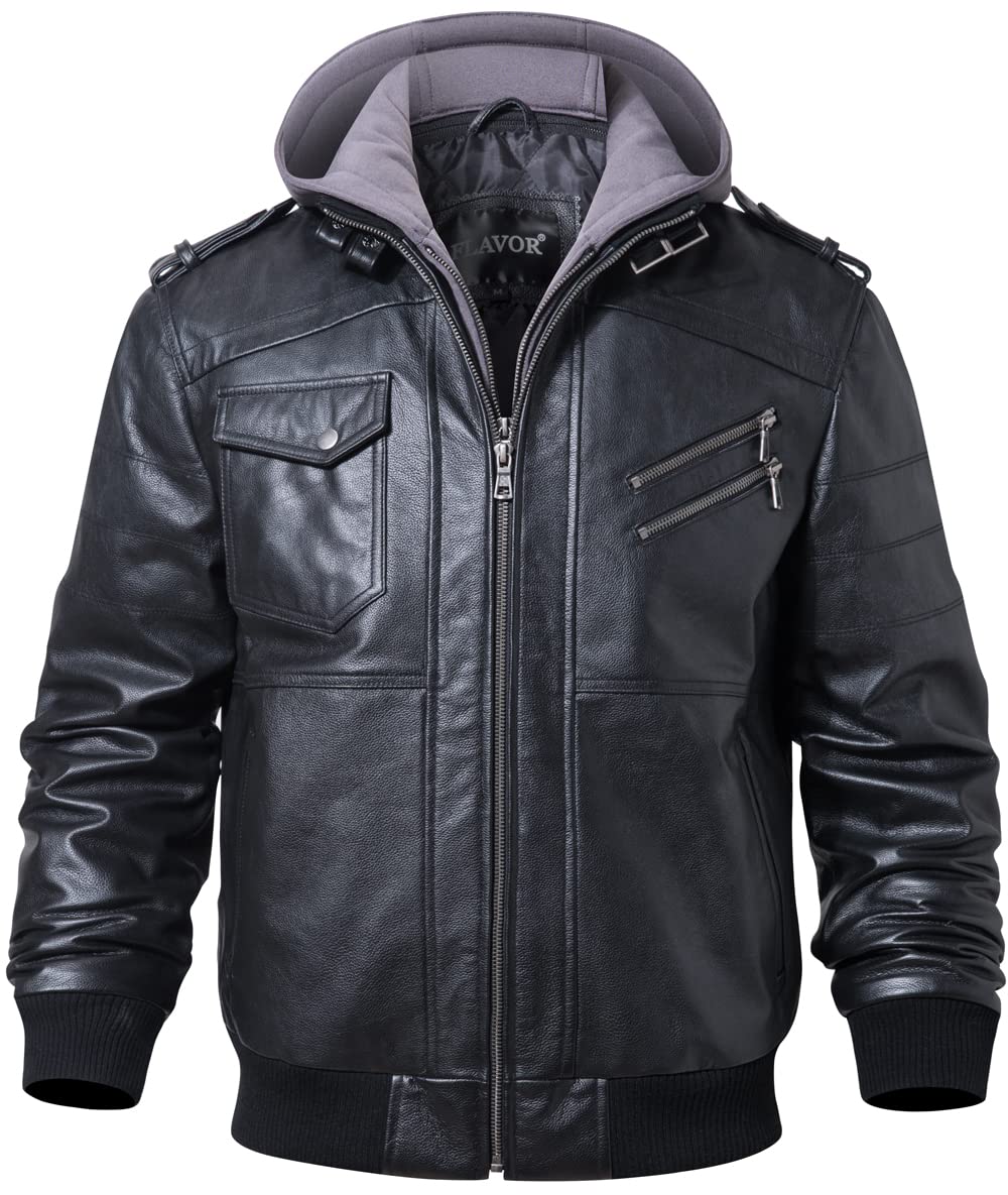 Men Brown Genuine Leather Motorcycle Jacket