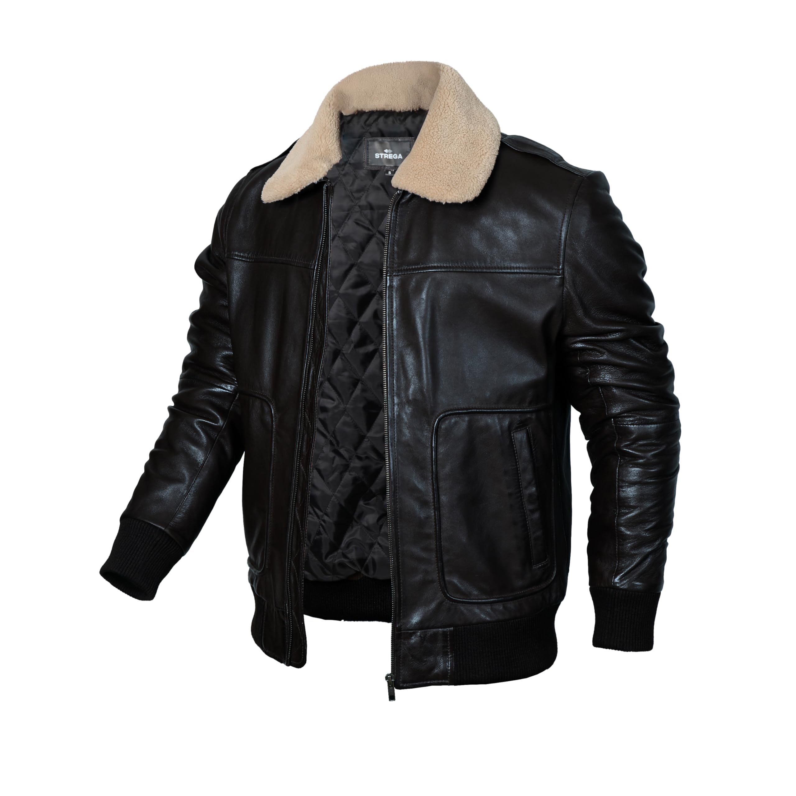 Mens leather jacket Genuine Lambskin