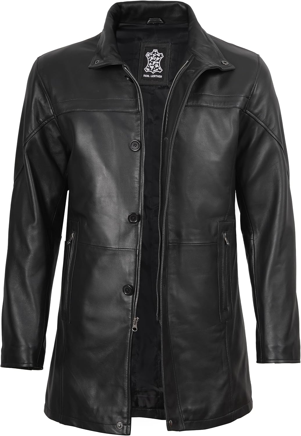 Mens Genuine Leather Coat