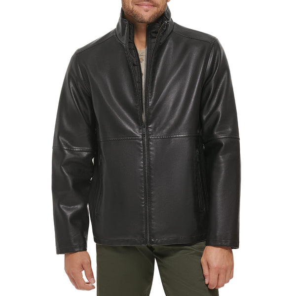 DOCKERS mens The Dylan Faux Leather Racer Jacket