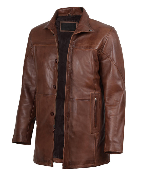 Mens Genuine Leather Coat
