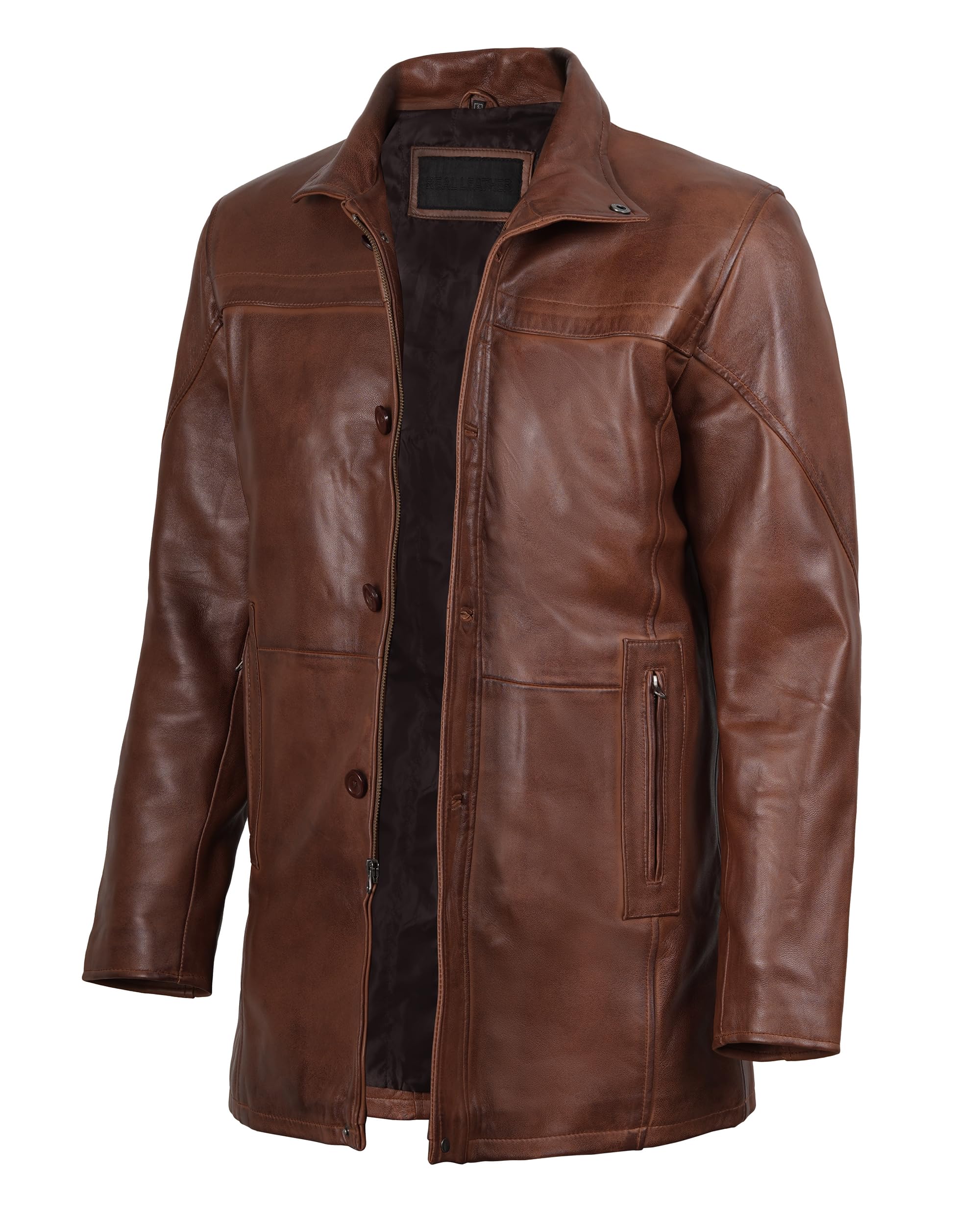 Mens Genuine Leather Coat