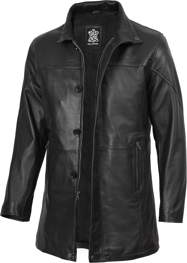 Mens Genuine Leather Coat