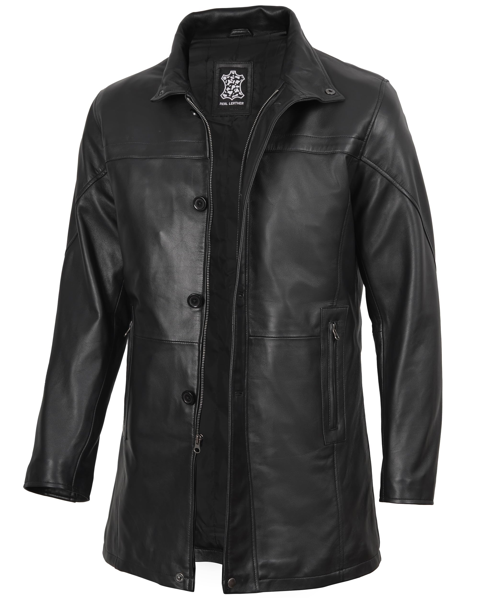 Mens Genuine Leather Coat