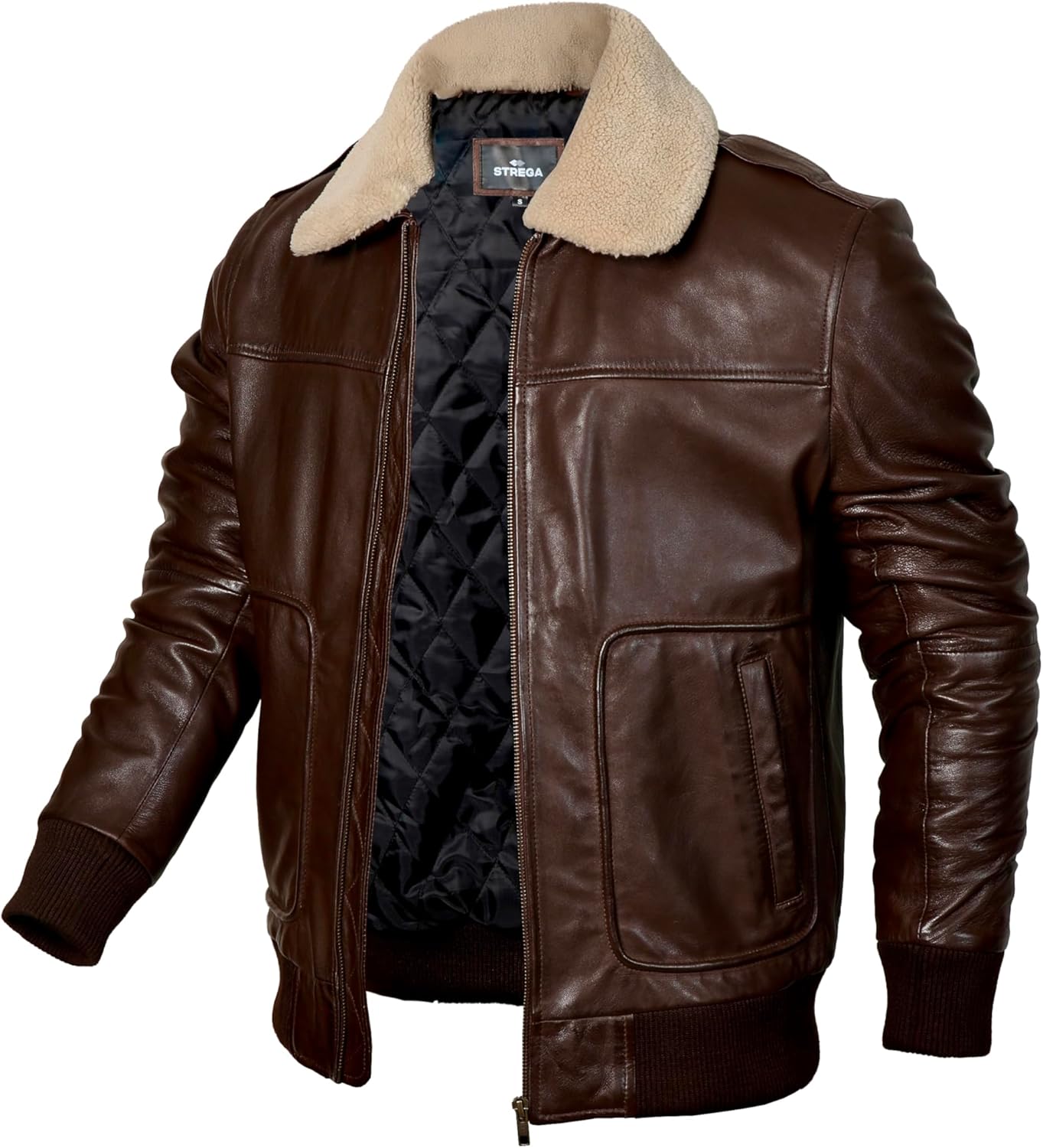 Mens leather jacket Genuine Lambskin