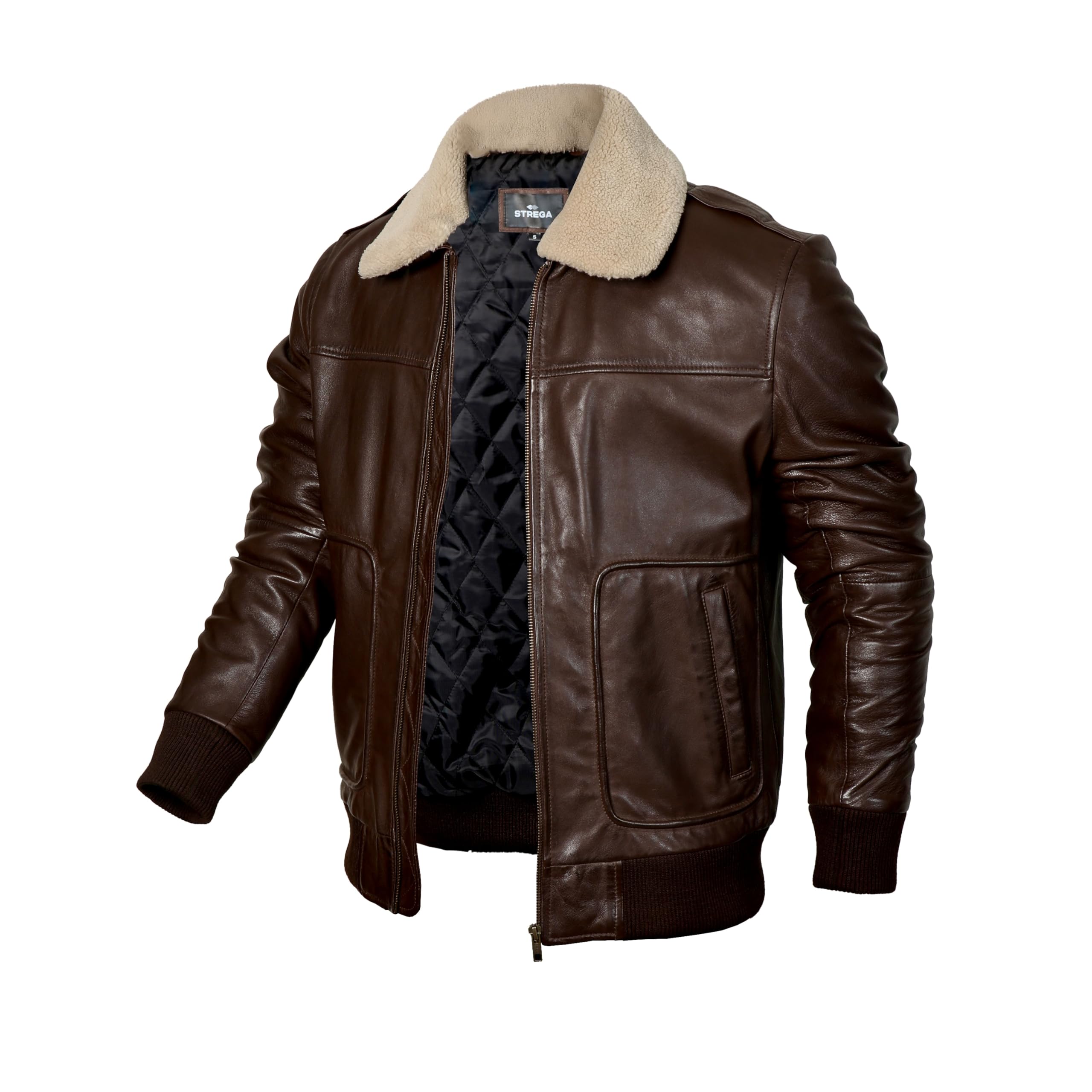 Mens leather jacket Genuine Lambskin