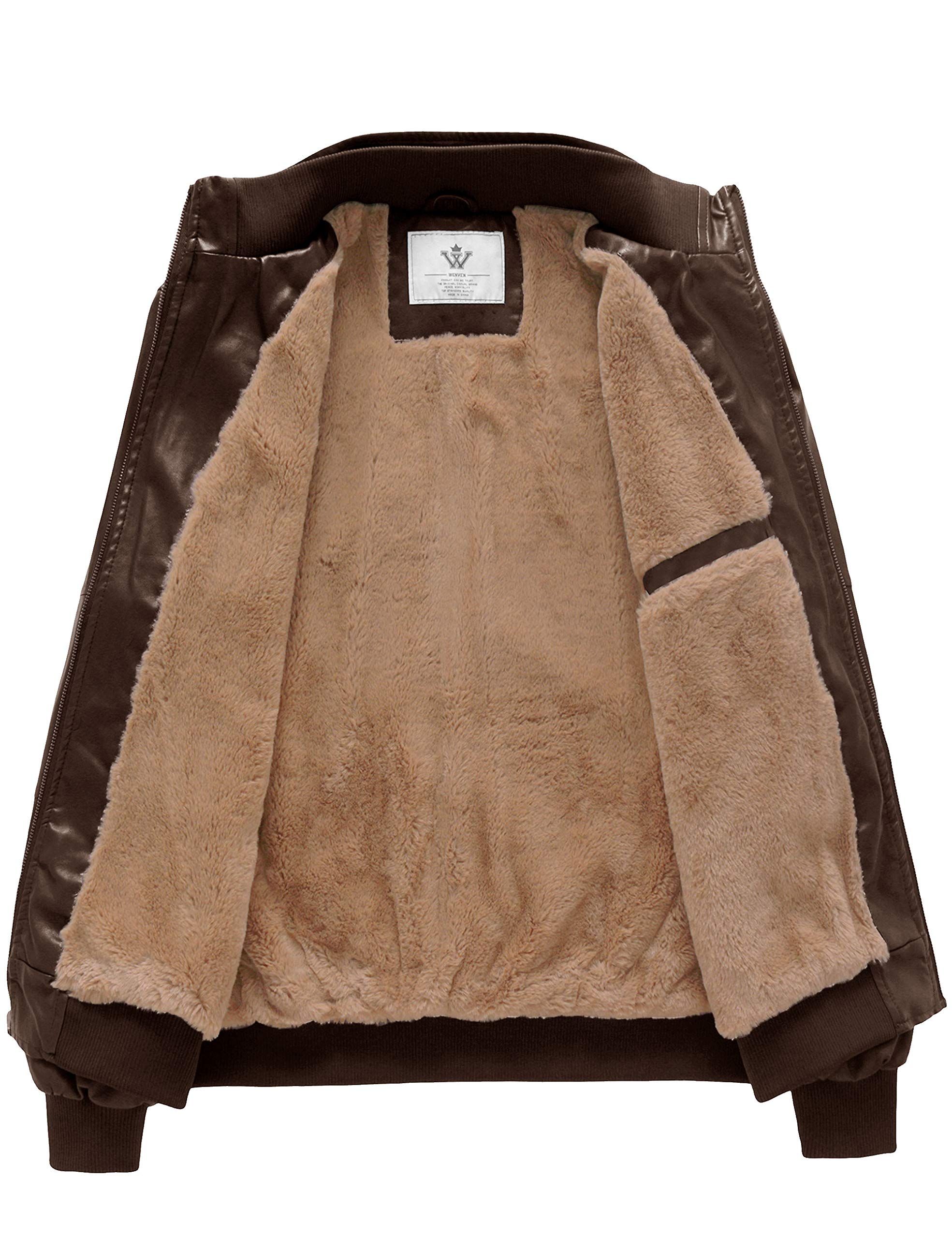 Men's Genuine Leather Jacket Slim Fit Motorcyle Coat Brown