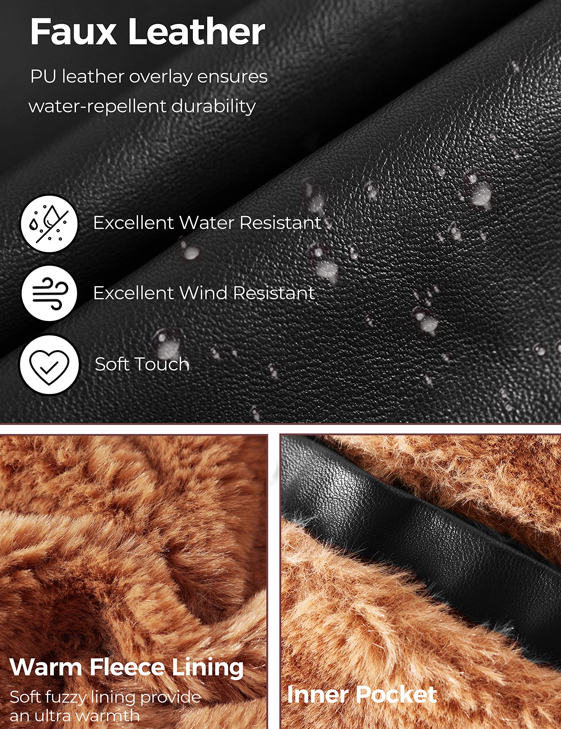 Men's Genuine Leather Jacket Slim Fit Motorcyle Coat Brown