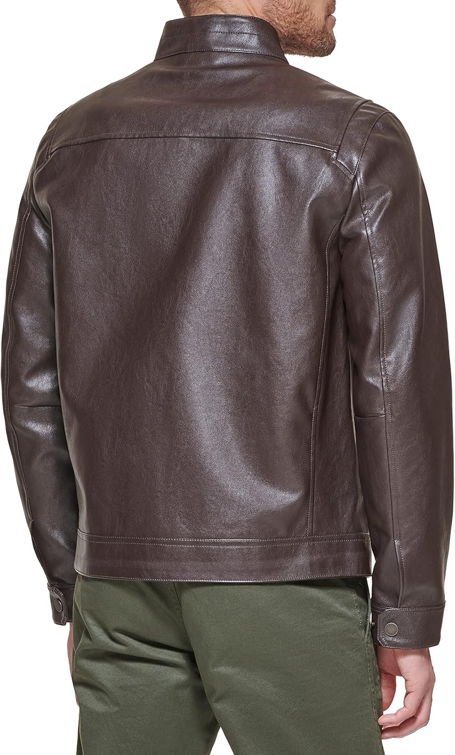 DOCKERS mens The Dylan Faux Leather Racer Jacket